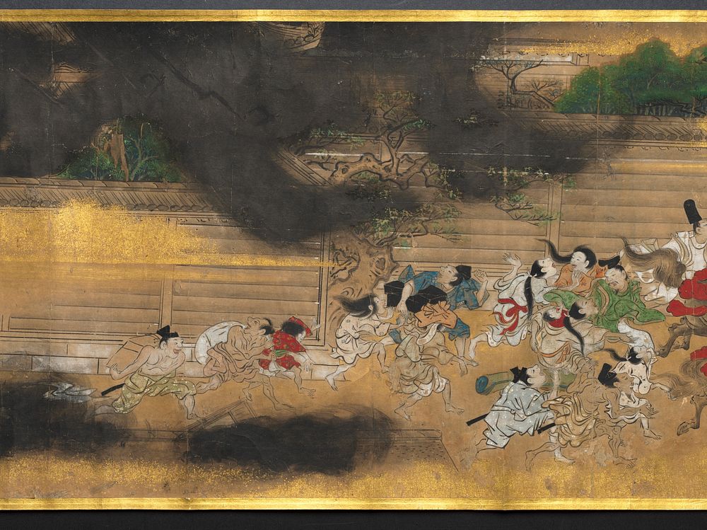 People Fleeing from a Fire. Original from The Cleveland Museum of Art.