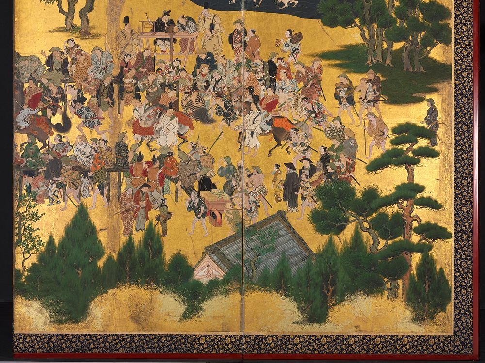 Horse Race at the Kamo Shrine, 1615-50. Original from The Cleveland Museum of Art.