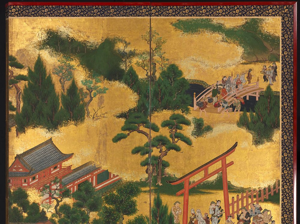 Horse Race at the Kamo Shrine, 1615-50. Original from The Cleveland Museum of Art.