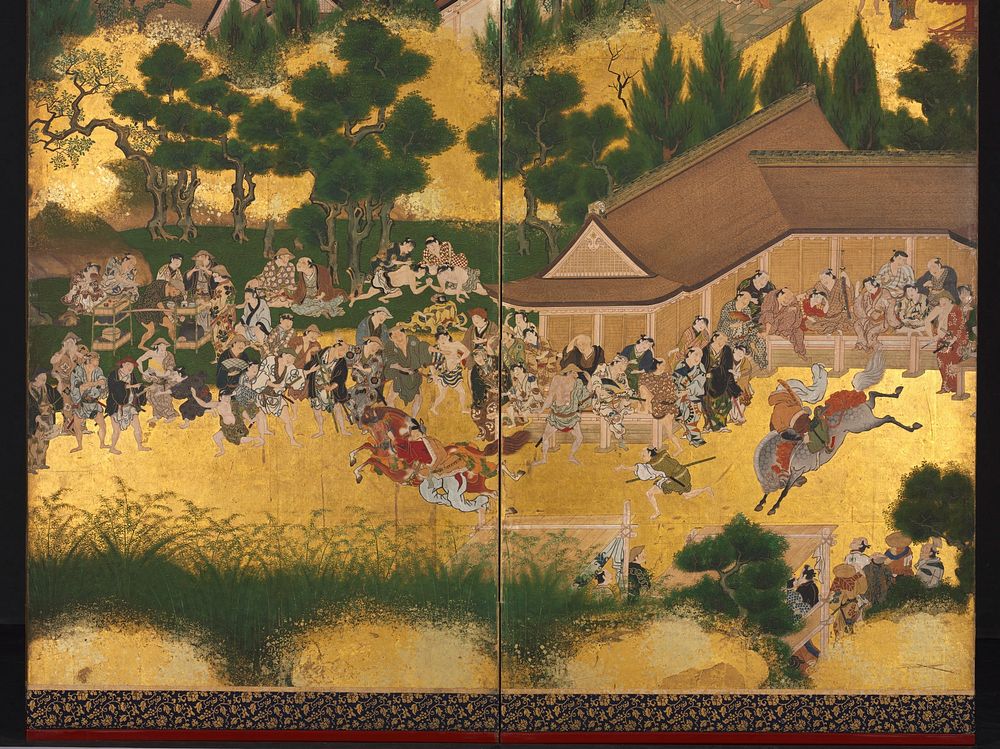 Horse Race at the Kamo Shrine, 1615-50. Original from The Cleveland Museum of Art.