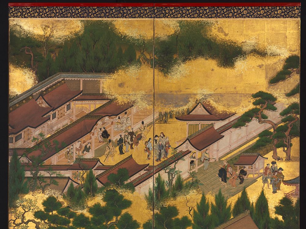 Horse Race at the Kamo Shrine, 1615-50. Original from The Cleveland Museum of Art.