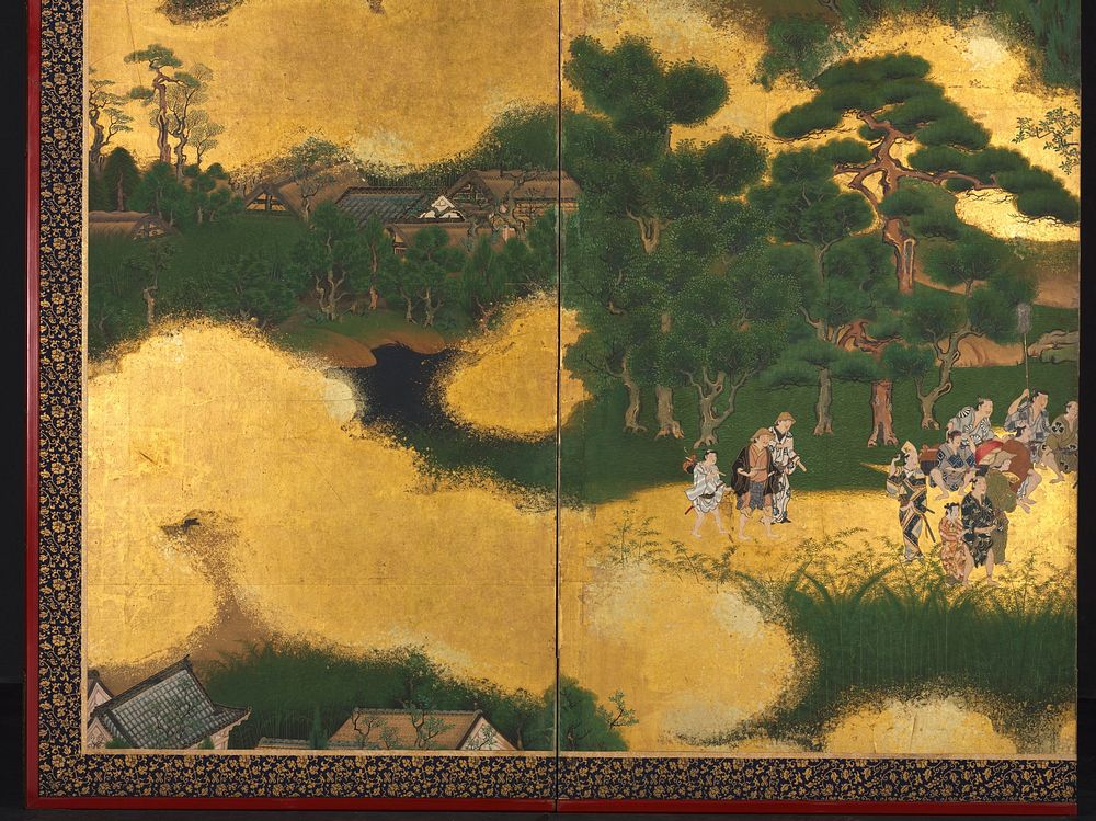 Horse Race at the Kamo Shrine, 1615-50. Original from The Cleveland Museum of Art.