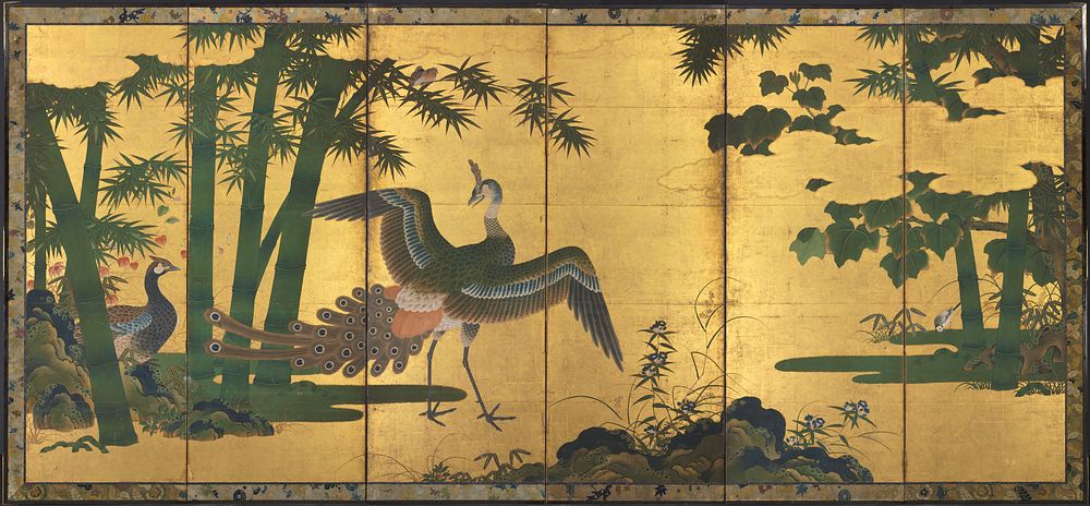 Peacocks and Bamboo. Original from The Cleveland Museum of Art.