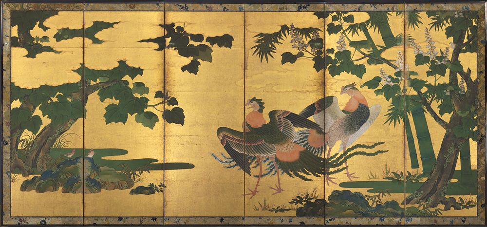 Peacocks and Bamboo. Original from The Cleveland Museum of Art.
