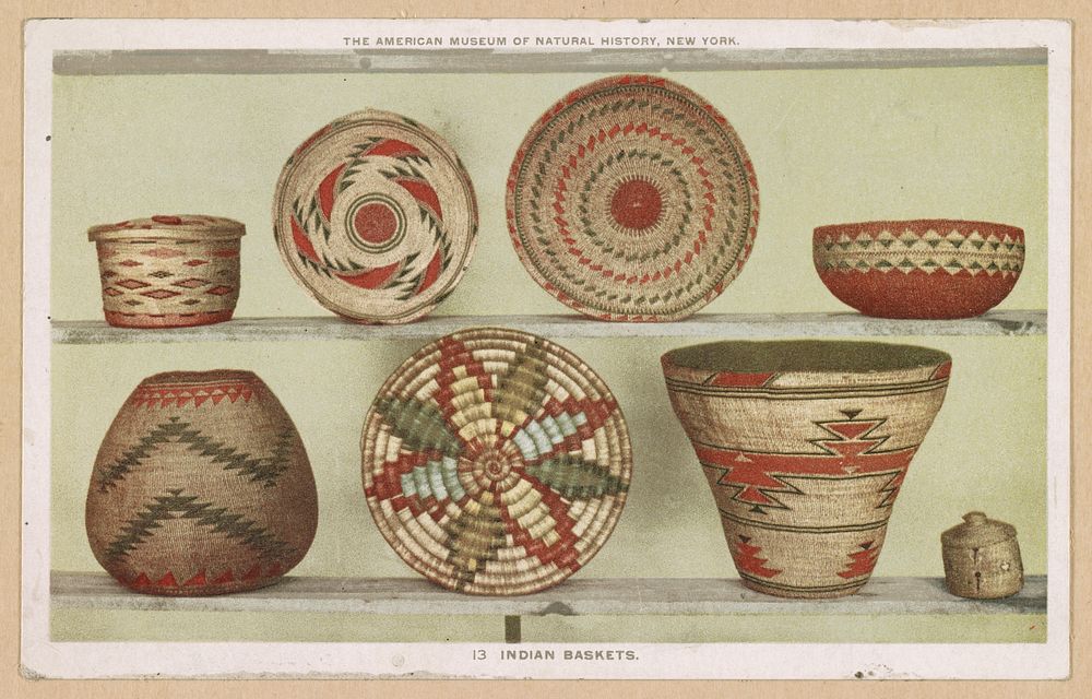 Indian baskets (1900). Original from the Library of Congress.