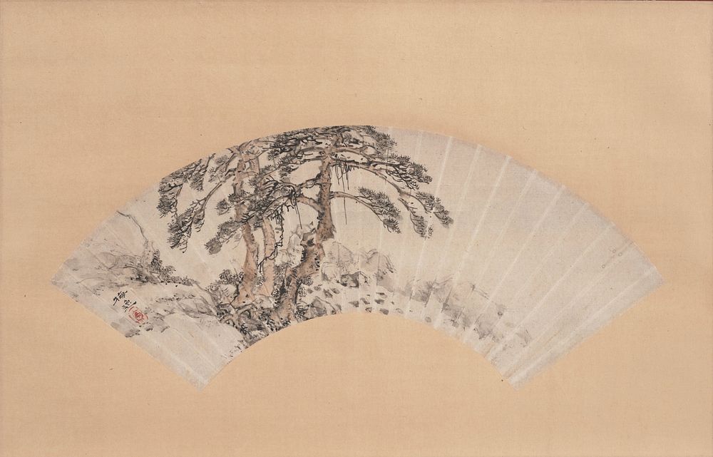 Pines during first half 19th century painting in high resolution by Yamamoto Baiitsu.  Original from the Minneapolis…