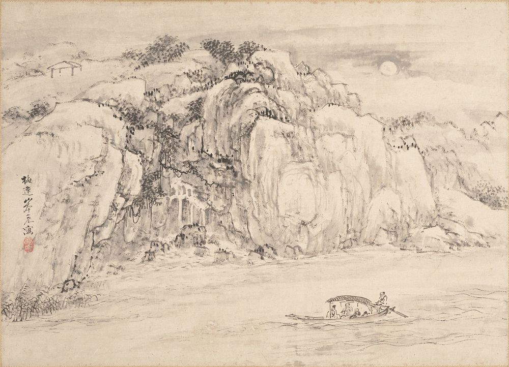 Red Cliff (1830s) painting in high resolution by Yamamoto Baiitsu.  Original from the Minneapolis Institute of Art.