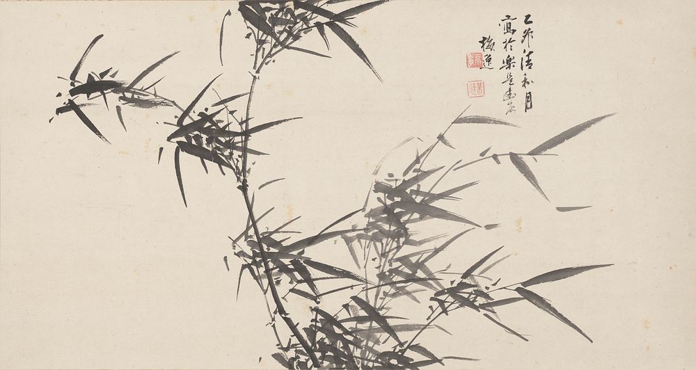 Bamboo in the Wind (1855) painting in high resolution by Yamamoto Baiitsu.  Original from the Minneapolis Institute of Art.