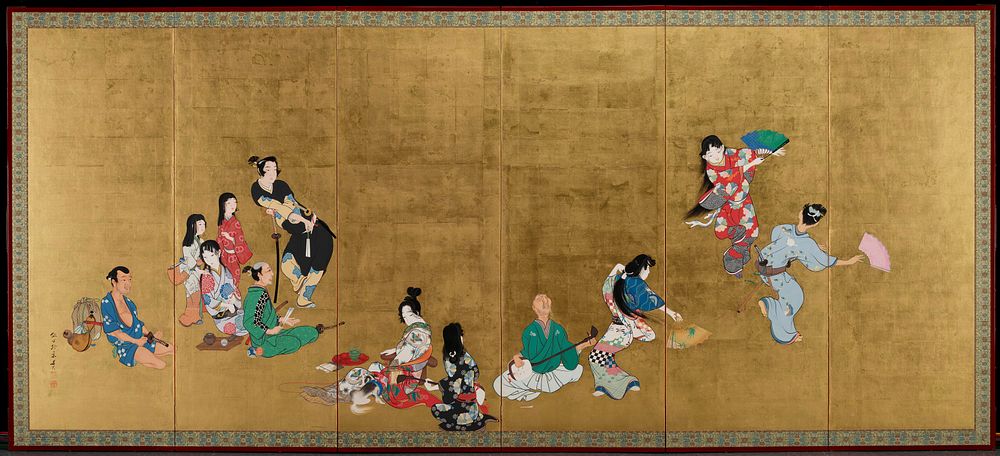 The Four Elegant Pastimes [left of a pair] (second half 19th century) painting in high resolution by Shibata Zeshin. …