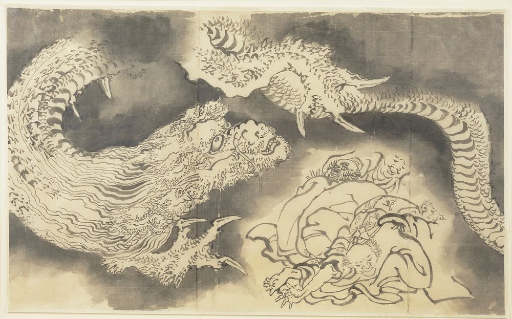 Dragon during 19th century  in high resolution by Katsushika Hokusai. Original from The Minneapolis Institute of Art.…