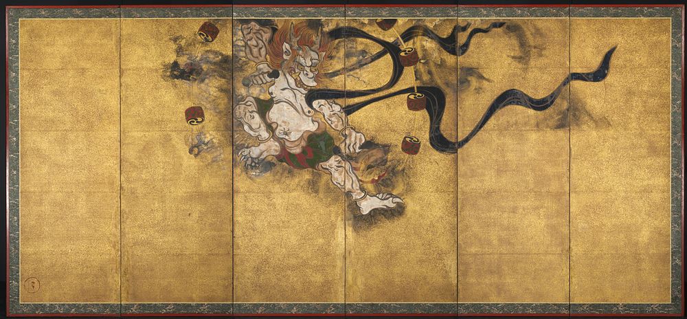 God of Thunder (Raijin). Original from The Cleveland Museum of Art.