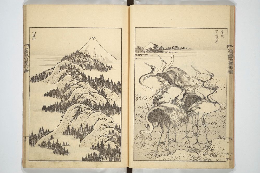 Hokusai's One Hundred Views of Mount Fuji (1834). Original public domain image from the MET museum.