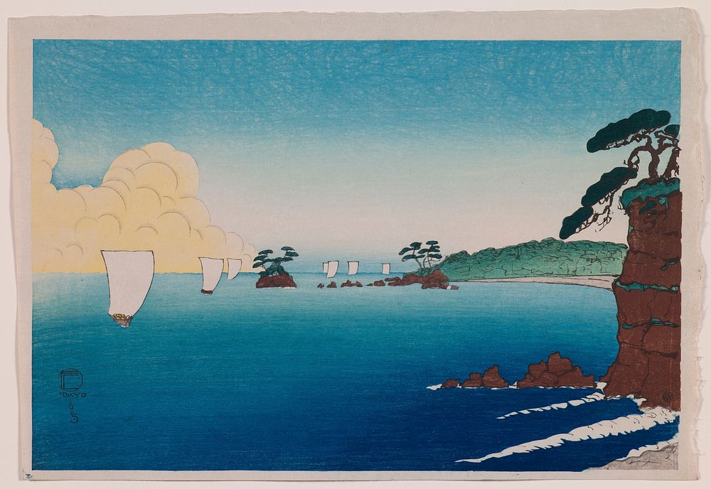 The Islands at Matsushima (1915) print in high resolution by Friedrich Capelari. Original from the Saint Louis Art Museum. 