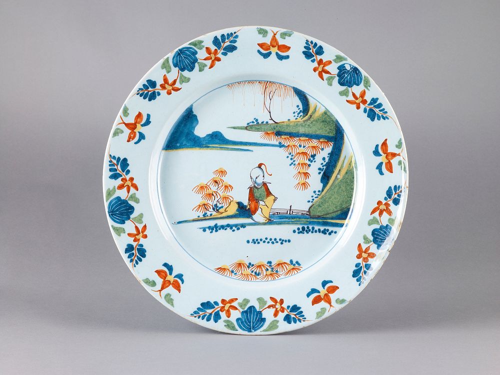 Dish (1765&ndash;75) earthenware in high resolution by anonymous. Original from the Saint Louis Art Museum. 