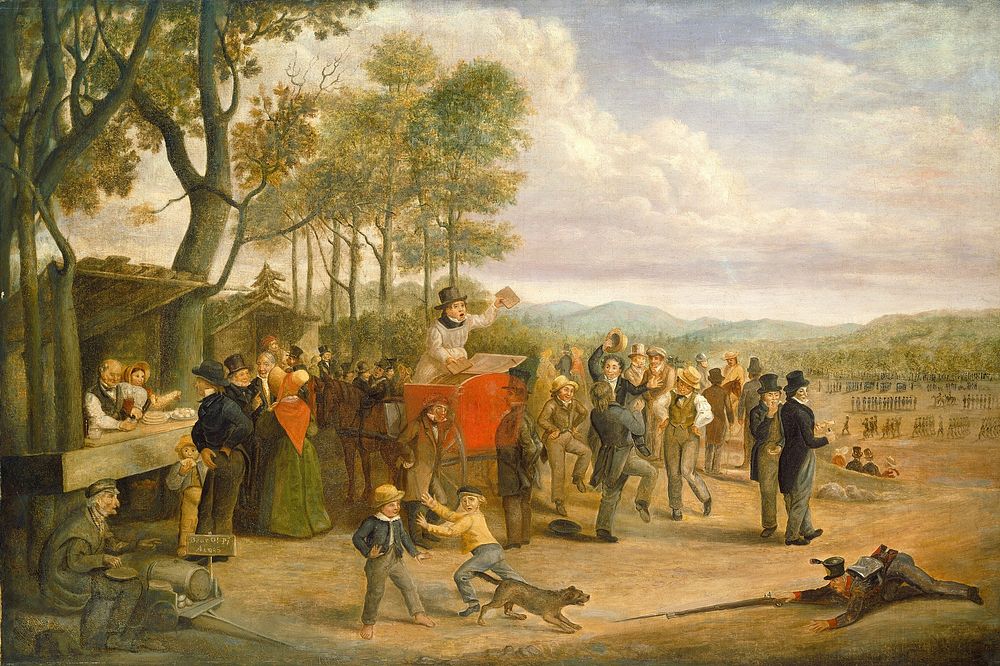 Muster Day (1843) or after by Charles Henry Granger. 