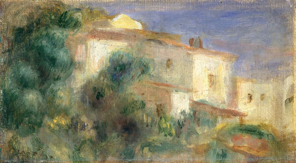 Pierre-Auguste Renoir's Maison de la Poste, Cagnes (1906-1907) painting in high resolution 