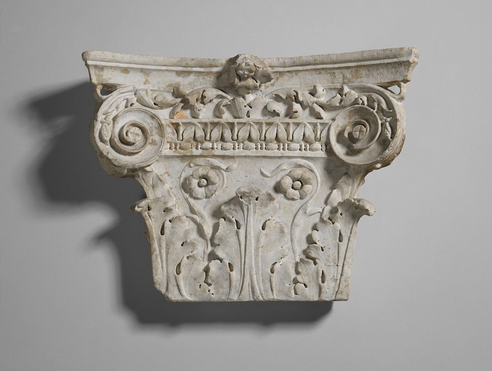 Marble pilaster capital