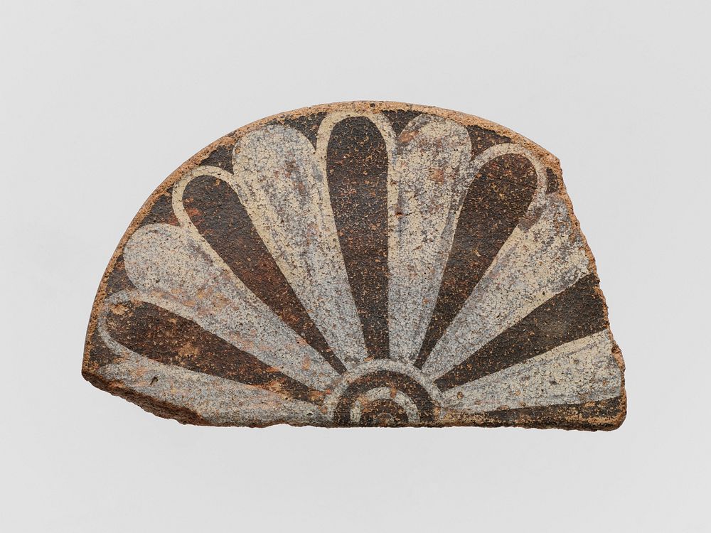 Fragment of a terracotta antefix, Etruscan
