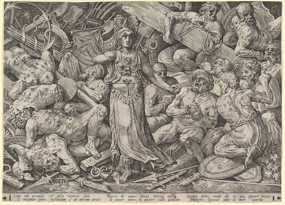 Victory Surrounded by Prisoners and Trophies by Frans Floris I