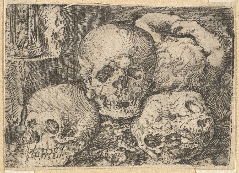 Child with Three Skulls (reverse copy) by Barthel Beham