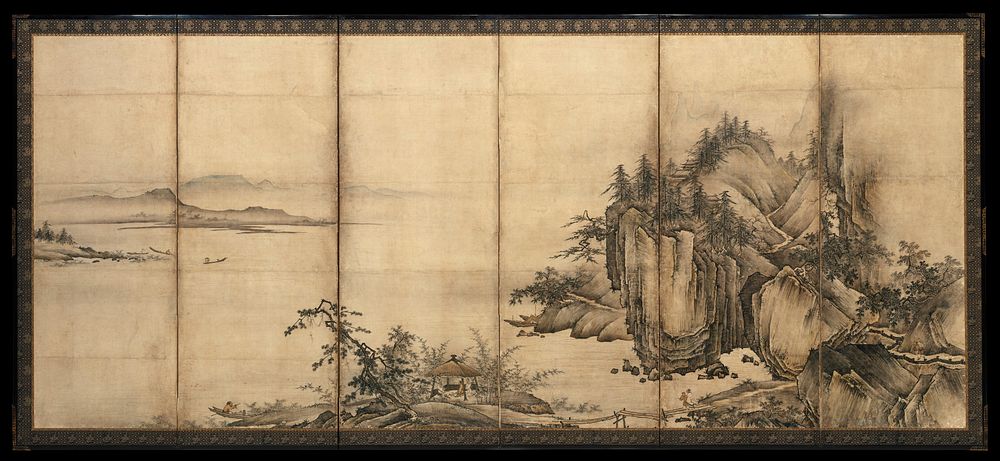 Landscape of the Four Seasons, attributed to Kano Chōkichi