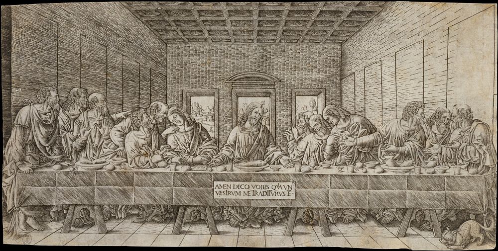 The Last Supper, with a Spaniel, attributed to Giovanni Pietro da Birago