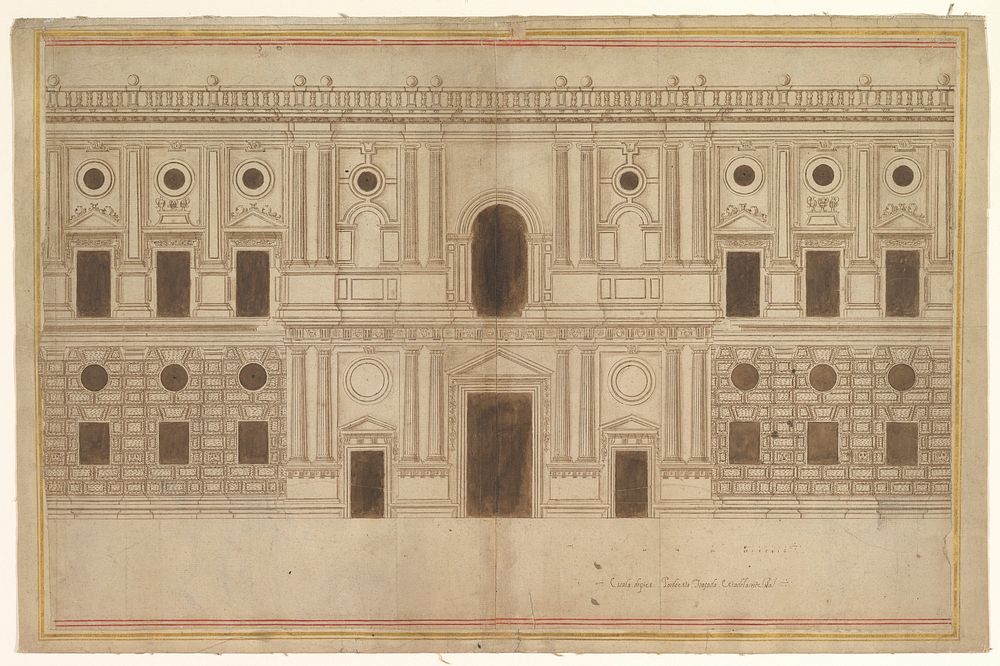 Study for the West Façade of the Palace of Charles V, The Alhambra, Granada