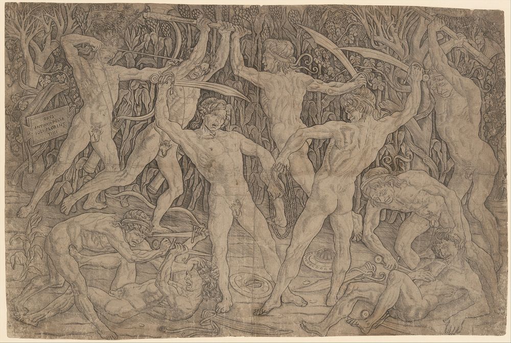 Battle of the Nude Men by Antonio Pollaiuolo