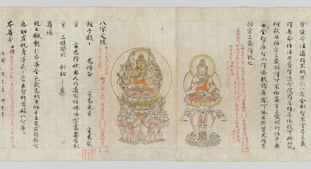 Scroll from the Compendium of Iconographic Drawings (Zuzōshō), Japan