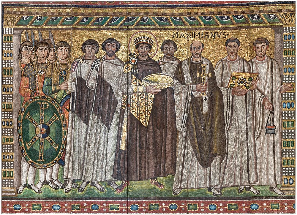 Emperor Justinian and Members of His Court