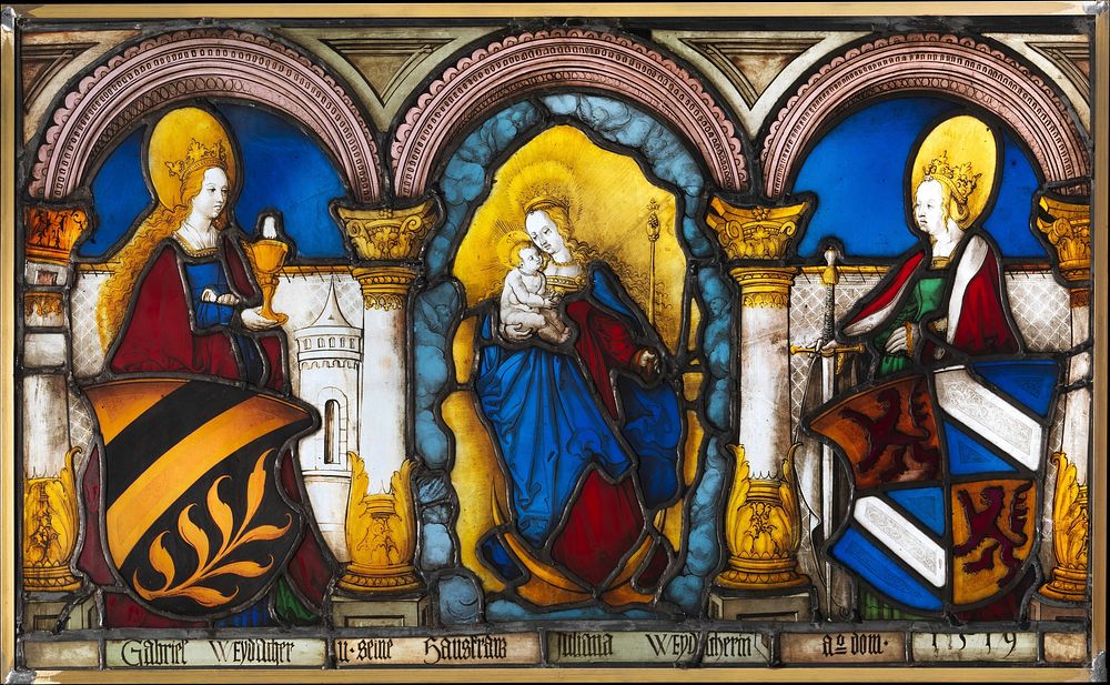 Marriage Panel of Gabriel Weydacher and his wife Juliana Wemis with the Virgin and Child and Saints Barbara and Catherine…