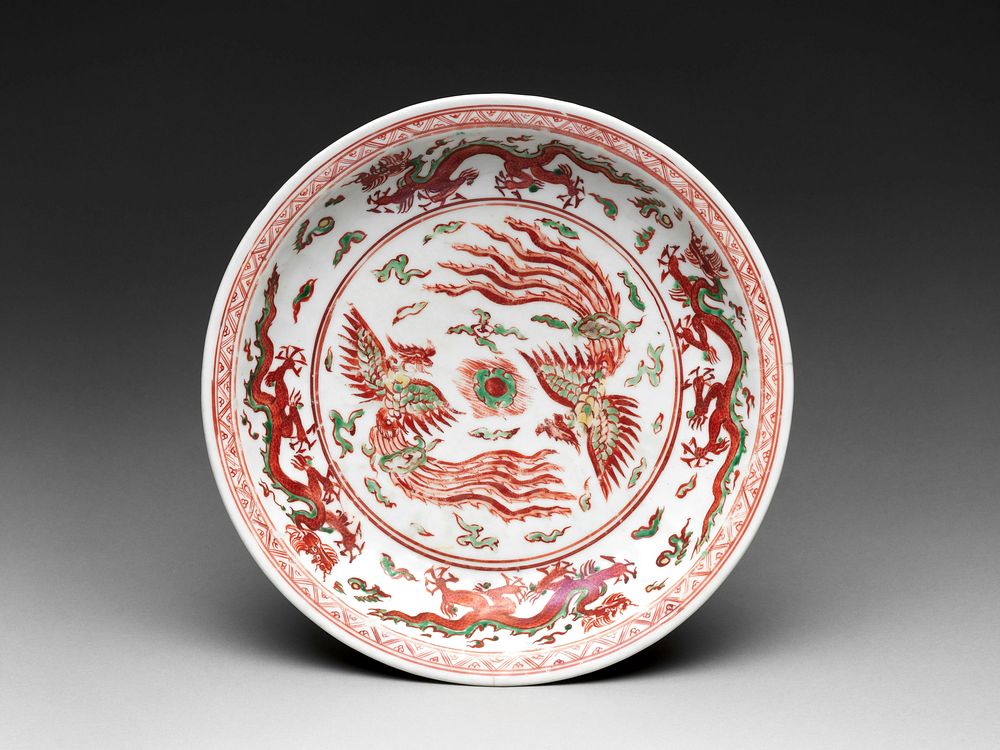 Dish with Phoenixes, China