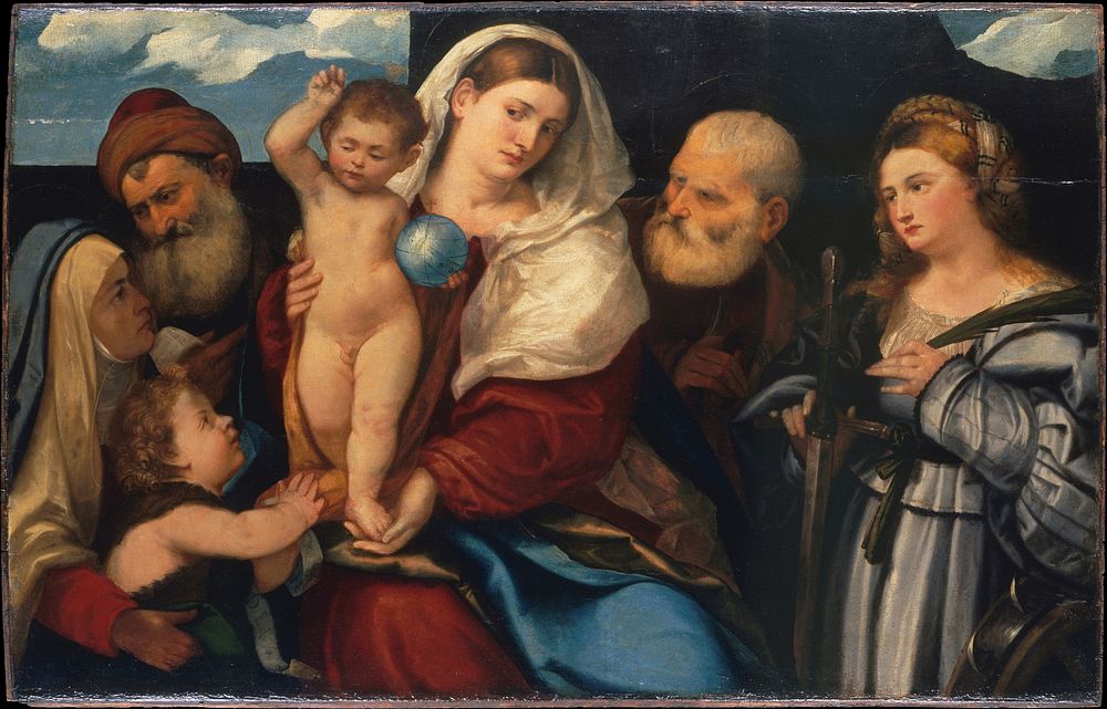 Madonna and Child with Saints by Bonifacio de' Pitati (Bonifacio Veronese) 