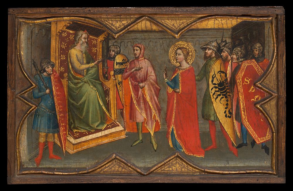 Saint Lucy and Her Mother at the Shrine of Saint Agatha; Saint Lucy Giving Alms; Saint Lucy before Paschasius; Saint Lucy…