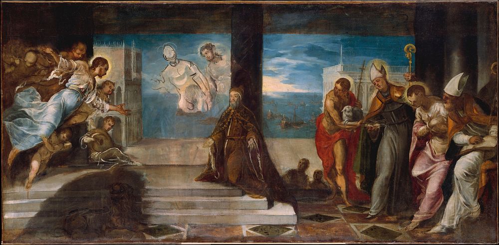 Doge Alvise Mocenigo (1507&ndash;1577) Presented to the Redeemer by Jacopo Tintoretto (Jacopo Robusti)