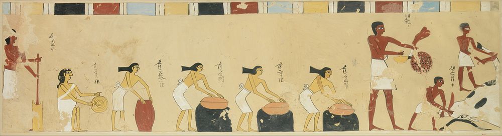 Women Preparing Food, Tomb of Djari by Nina de Garis Davies