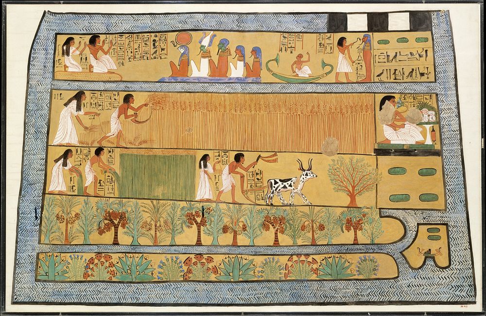 Sennedjem and Iineferti in the Fields of Iaru by Charles K. Wilkinson