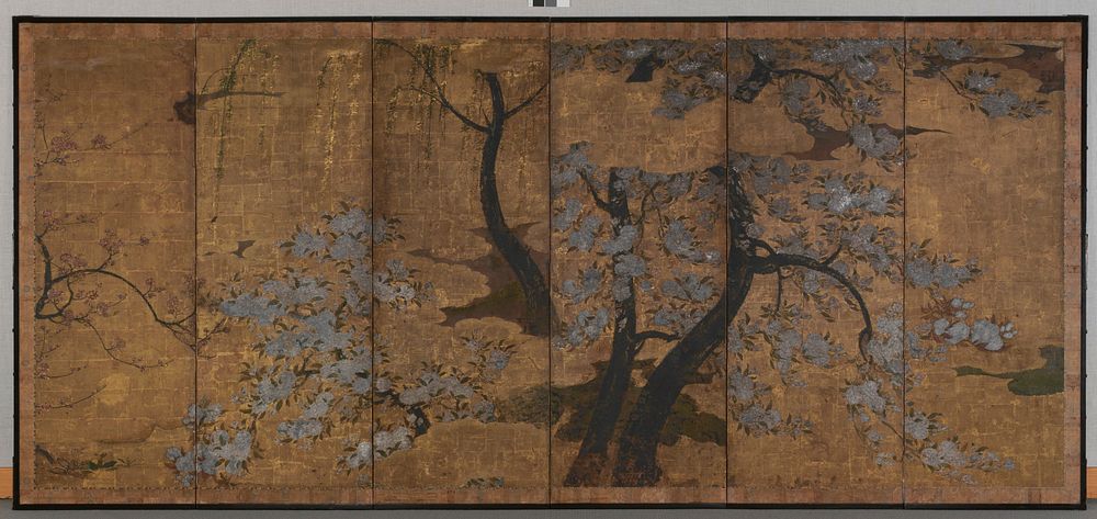 Cherry, Plum and Willow Trees by Unidentified artist