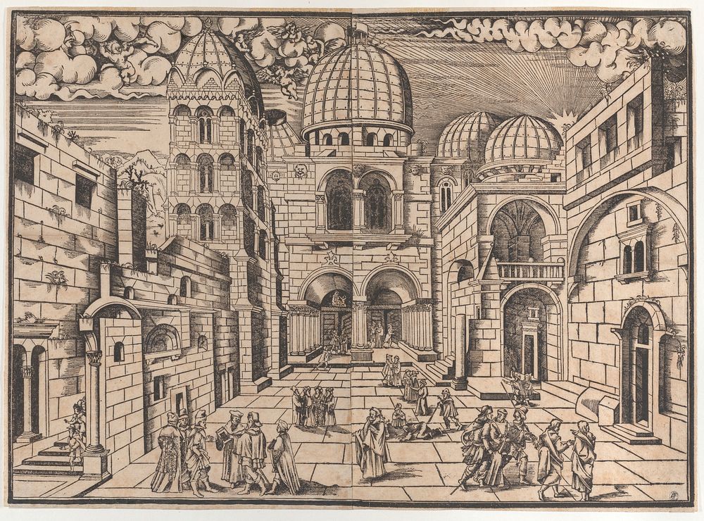 The Church of the Holy Sepulchre, Jerusalem by Domenico dalle Greche