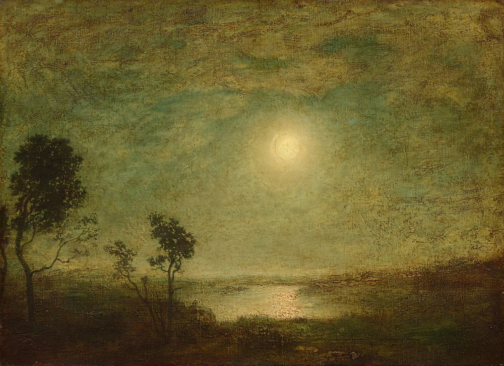 Moonlight (1886&ndash;1895) by Ralph Albert Blakelock.  