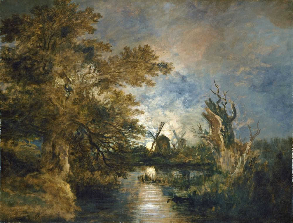 Moonlight on the Yare (ca. 1816&ndash;1817) by John Crome.  