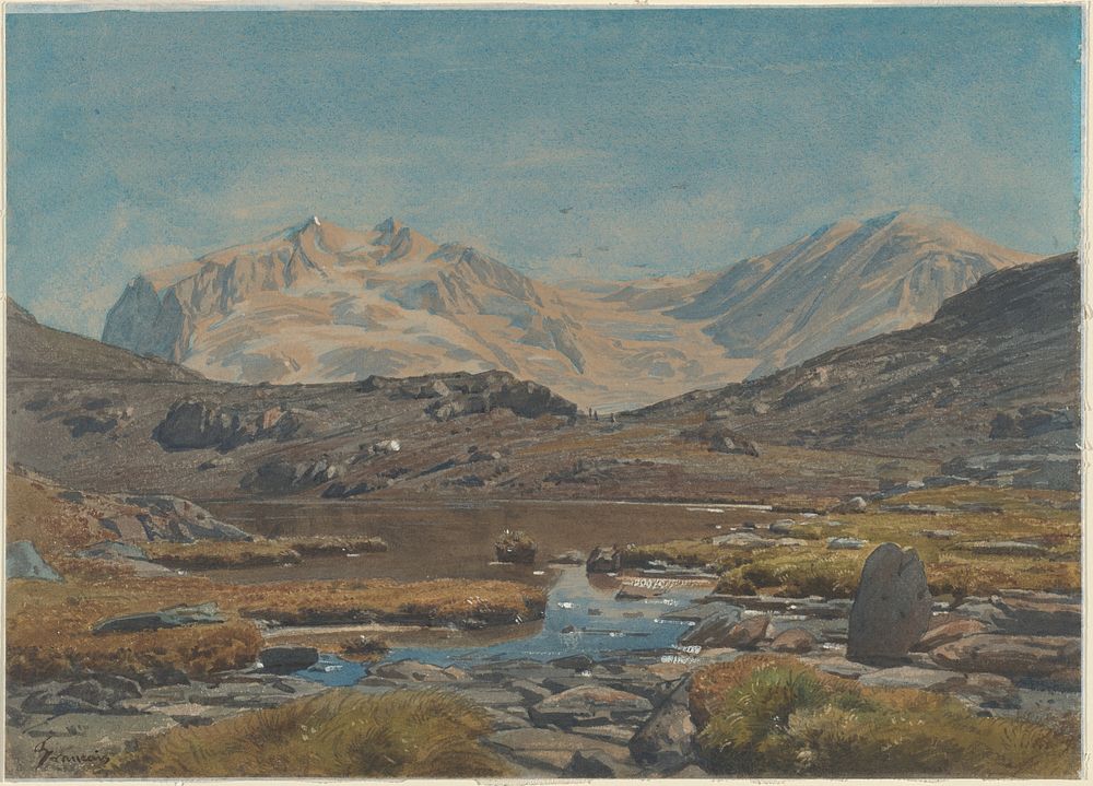 Mountain Landscape (ca. 1865) by Fran&ccedil;ois&ndash;Louis Fran&ccedil;ais.  