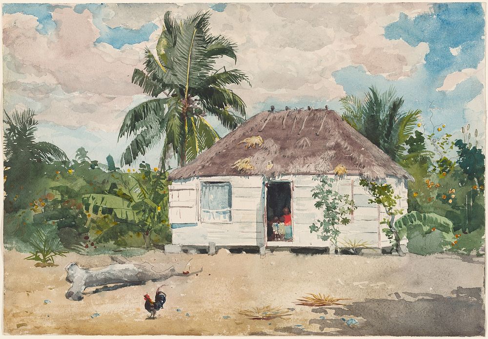 Native hut at Nassau (1885) by Winslow Homer.  