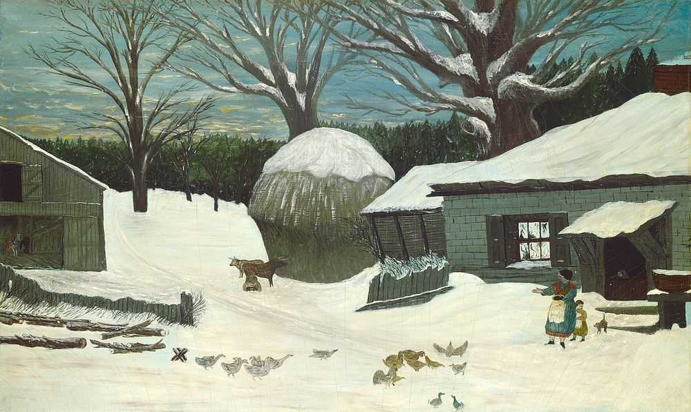 New England Farm in Winter (1850 or after).  