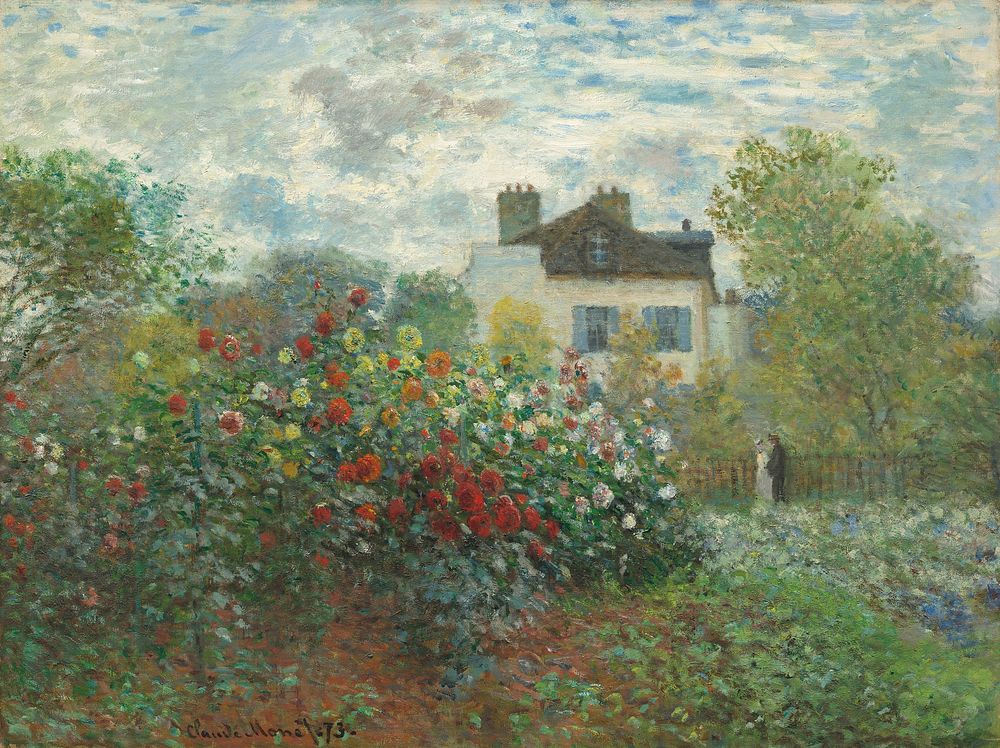 Claude Monet's The Artist's Garden in Argenteuil (A Corner of the Garden with Dahlias) (1873) 