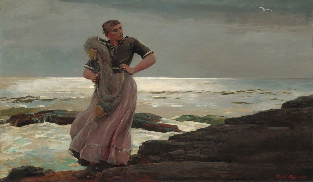 A Light on the Sea (1897) by Winslow Homer.  