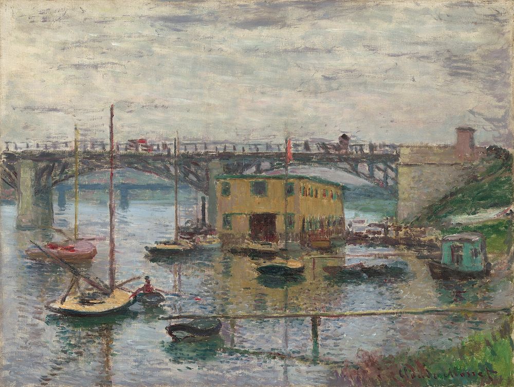 Claude Monet's Bridge at Argenteuil on a Gray Day (1876) 