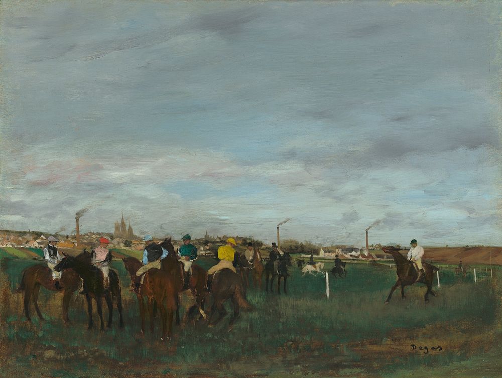 The Races (ca. 1871–1872) by Edgar Degas.  