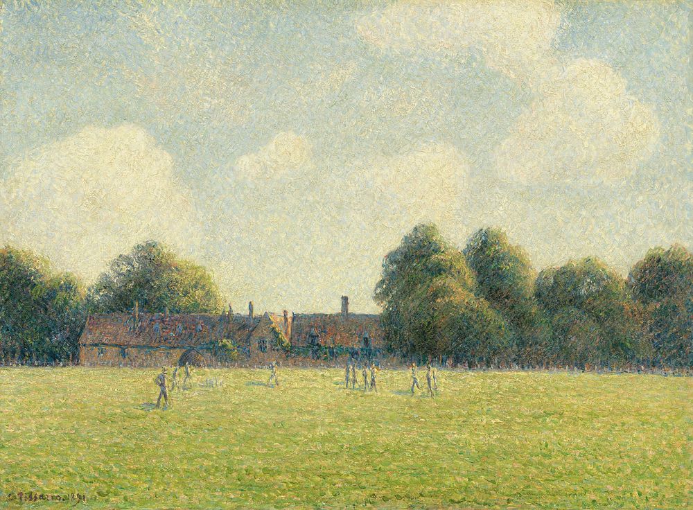Hampton Court Green (1891) by Camille Pissarro.  