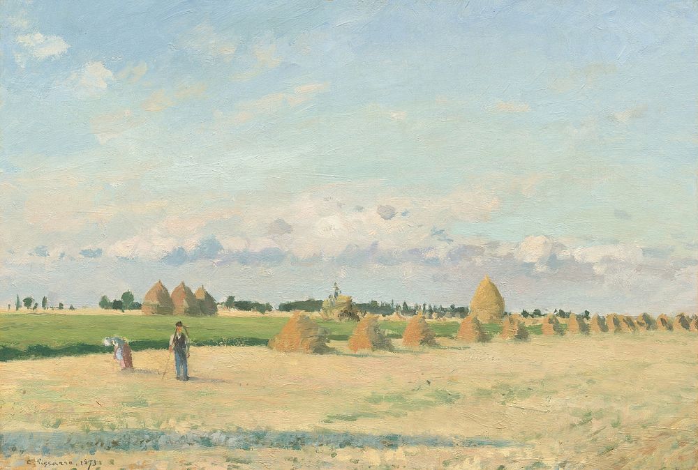 Landscape, Ile-de-France (1873) by Camille Pissarro.  